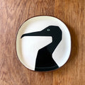 Cormorant head facing left mini plate