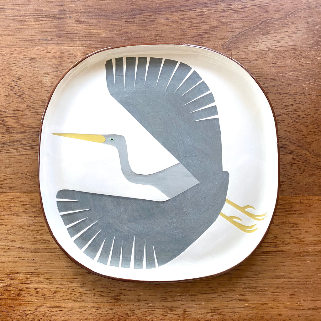 Heron in flight