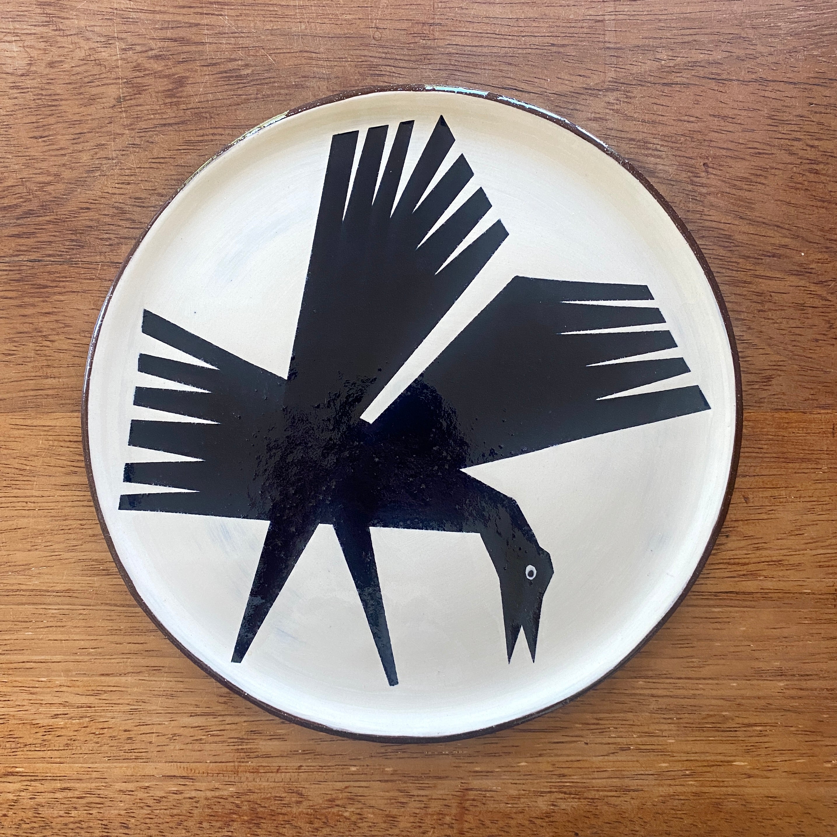 Foraging crow