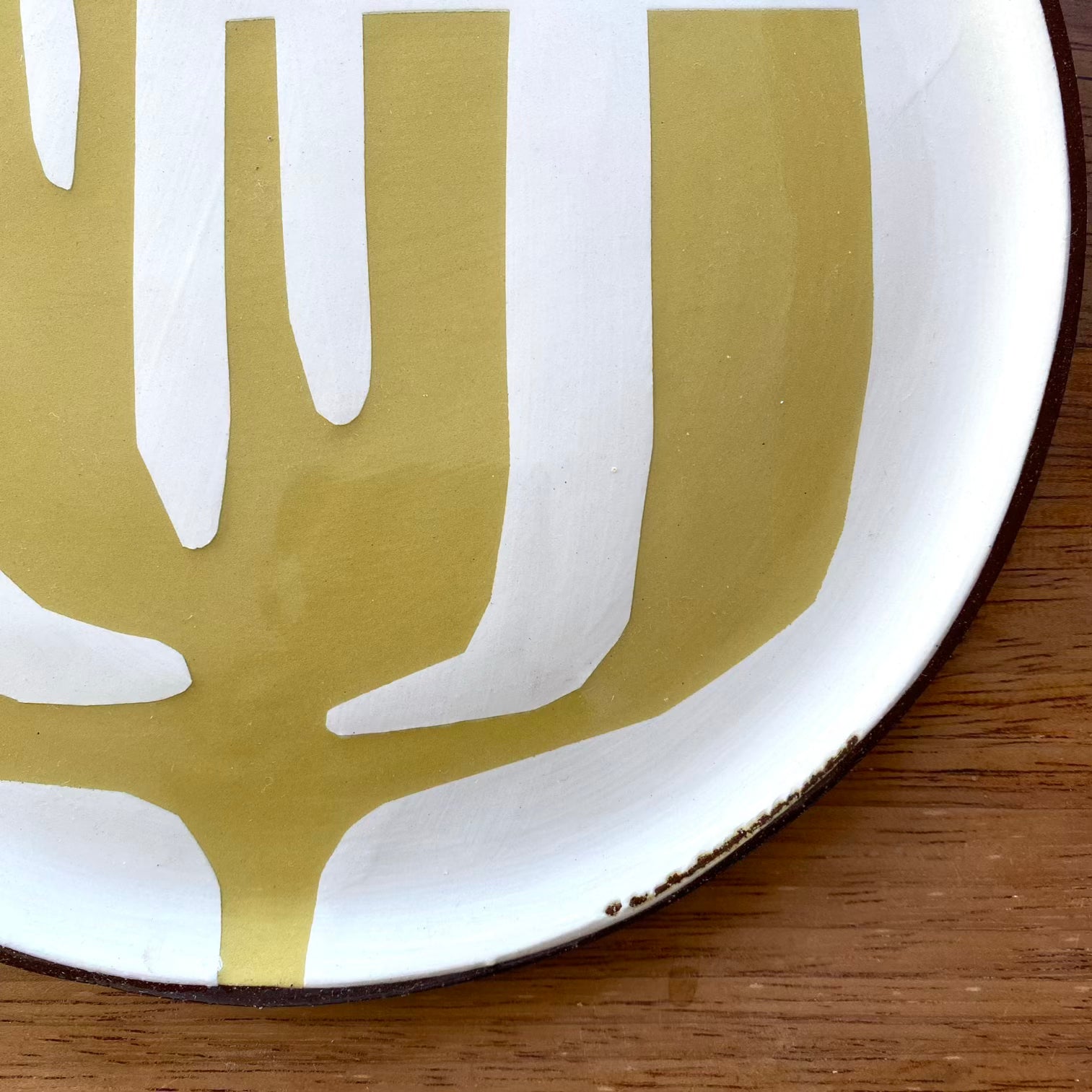 Olive seaweed pattern plate
